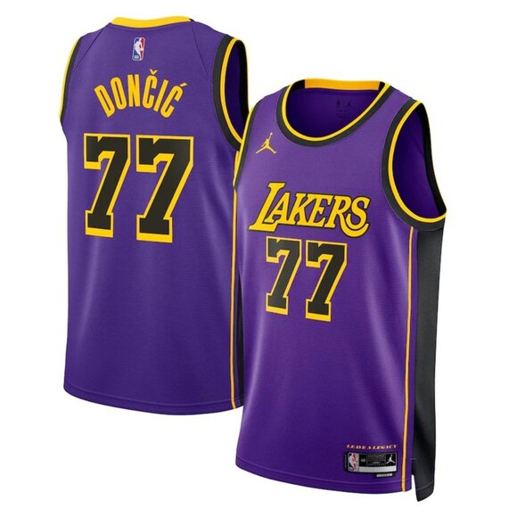 Adult Luka Doncic Purple Yellow Black Swingman - Size Large - Brand New - Picture 1 of 5